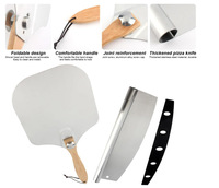 Offre Spéciale : 2 Spatules à Pizza en Aluminium avec Couteau à Pizza à Bascule de 12 Pouces