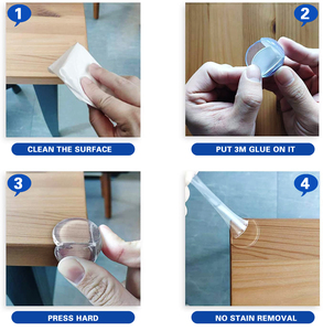 Sản xuất bán buôn y tế cấp chất lượng PVC bảng góc bảo vệ bé chống an toàn nhựa góc bảo vệ - Product Image 6