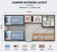 Expedition Fiberglass Truck Bed Camper Van Outdoor Motorhomes RV Caravan for Camping Manufactured Truck Camper