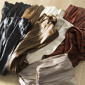 Falda transpirable <span class=keywords><strong>de</strong></span> línea A <span class=keywords><strong>de</strong></span> Hada <span class=keywords><strong>de</strong></span> lujo para <span class=keywords><strong>mujer</strong></span> <span class=keywords><strong>de</strong></span> moda elegante teñida Lisa larga plisada <span class=keywords><strong>de</strong></span> industria pesada <span class=keywords><strong>de</strong></span> gama alta - Product Image 2