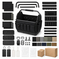 Sac à outils portable BONITA, robuste, à ouverture supérieure, pour électriciens, avec poignée en métal, base moulée, 12+ compartiments, outils professionnels