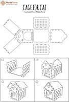 Maison pour chat, cage extérieure, abri entièrement assemblé, maison en contreplaqué pour se cacher, pour chats, lapins et petits chiens