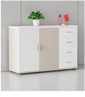 Archivador de Oficina Moderno de Madera Maciza con 4 Cajones - Diseño Modular Independiente y Duradero