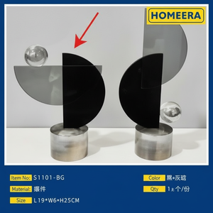 Scultura decorativa in resina di cristallo L19xW8xH25CM per decorazioni per la casa Design elegante per soggiorno o camera da letto - Product Image 1