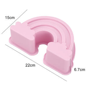 Molde de Silicona para Pastel en Forma de Arcoíris, Antiadherente, Resistente al Calor, de Grado Alimenticio, en Oferta - Product Image 6