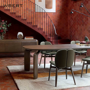 WBERT Nordic Table d'angle rectangulaire simple et créative pour le salon et la cuisine Table à manger moderne en bois - Product Image 5