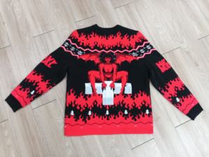 Custom Devil Print <strong>Halloween</strong> Sweater Men's <strong>Women's</strong> Knitted Sweaters Families Ugly Christmas Pullover Vampire <strong>Jumper</strong> - Product Image 3