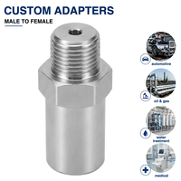 Adaptateur de tuyau hexagonal à filetage mâle allongé en acier inoxydable CNC OEM personnalisé, disponible en plusieurs tailles pour les conduites hydrauliques et industrielles