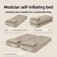 Nouveaux matelas gonflables automatiques modernes 2026 pour camping extérieur, tapis de sol pliables pour tente, matelas de couchage floqués pour la maison