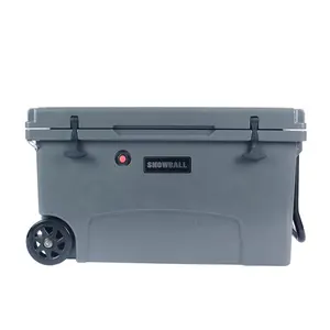 BENFAN 75QT Materiales de grado alimenticio de tamaño medio Cofre de hielo Bin Cool Box Coolers con ruedas