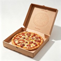 Boîte à pizza en carton ondulé de 6 à 18 pouces, boîte à pizza à emporter, livraison de pizza en gros, boîte à pizza en carton avec impression de logo