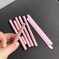 Crayon à sourcils vegan 2-en-1 rose, 5 couleurs, longue tenue, waterproof, avec pinceau, vente en gros, marque privée personnalisable