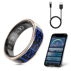 Cross-<b>border</b> Genuine Leather Intelligent Ring K80 <b>Display</b> Counting Touch Page Turning Sleep Heart Rate Blood Oxygen Health - Product Image 6