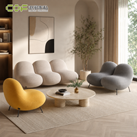 Juego de Sofás Modulares Curvos, Extensibles y Convertibles, de Terciopelo Moderno, para Sala de Estar, Oficina u Hogar, con Diseño Duradero