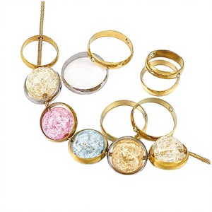 Anillo espaciador giratorio plano y redondo de acero inoxidable <span class=keywords><strong>Airan</strong></span> AR06102 con cuentas de agujero grande circundantes para la fabricación de joyas - Product Image 4