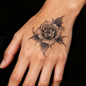 Tatouage temporaire <span class=keywords><strong>simple</strong></span> à la rose, tatouage semi-permanent, imperméable, dure 2 semaines, tatouage réaliste à base de plantes pour le bras et le corps - Product Image 3