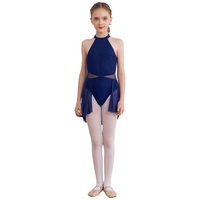 6-16 enfants vêtements de danse robes justaucorps sans manches dentelle danse salle de bal latine lyrique enfants filles danse Costumes