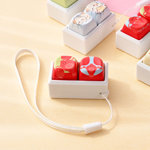 Lindos teclados mecánicos con teclas antiestrés, sensoriales, antiansiedad, relajantes, para presionar con la punta de los dedos, llaveros colgantes - Product Image 3