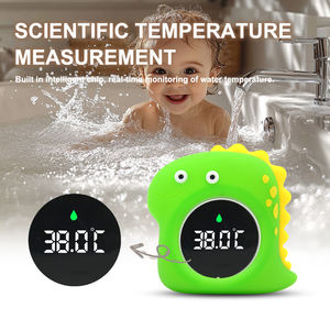 Nova segurança banho tubo termômetros bonito flutuante pato brinquedo água temperatura aviso bebê banho termômetro com luz RGB - Product Image 3