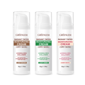 Crème hydratante teintée éclatante, crème BB correctrice de couleur, fond de teint au collagène hydrolysé, base de maquillage pour peaux sèches - Product Image 6
