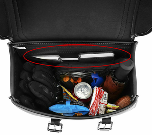 Sac Double face de <span class=keywords><strong>moto</strong></span> en cuir PU, <span class=keywords><strong>Vintage</strong></span>, de grande capacité, selle <span class=keywords><strong>latérale</strong></span> modifiée, à rivets - Product Image 6