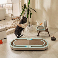 Planche à gratter interactive et écologique pour chat, jouet en carton pour animaux de compagnie, lime à ongles et aiguiseur de griffes, emballé en carton