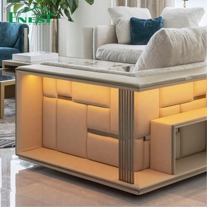 Элитные кожаные L-образные диваны-секционки с LED-подсветкой: готовое решение для элитной меблировки гостиной виллы - Product Image 3