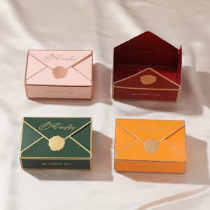 Luxury Envelope Style <b>Paper</b> Gift Box with Custom Logo for Jewelry Candy Wedding Gift Packaging and gift store - Product Image 2