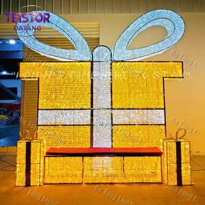 2D 3D Christmas Gift Box Motif Light Outdoor Street Decoration for Holiday Landscape Display Projects - Product Image 5