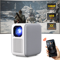 Projecteur portable CRE CR32 LED 6500 Lumens 4K Ready Mini 45-120 pouces Android WiFi HIFI Stéréo pour la maison