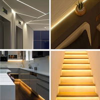 Tira de LED COB Súper Brillante y Flexible de 608 LED, Regulable, de Doble Color, con Clasificación IP20, 10 mm de Ancho, CCT Ajustable a 2700K, Control Remoto, CRI90