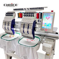 Machine à broder numérique industrielle GC-1202E à 2 têtes et 12 aiguilles pour vêtements