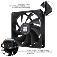 Venta al por mayor Thermalright TL-C12C 12cm Negro PC Cooler Ventiladores Caso de Juego Ventilador 4Pin PWM