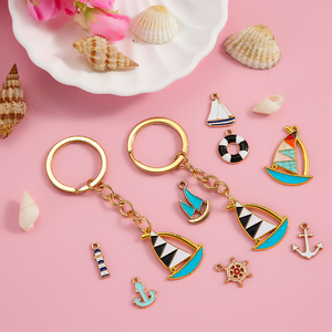 30 stili di charm nautici marini oceano mare tema ancora timone barca faro smalto Charms per gioielli accessori DIY W447 - Product Image 2