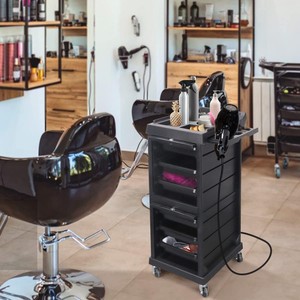 Carrito Rodante Profesional para Salón de Belleza con 6 Cajones y Soporte para Extensiones de Cabello, en Oferta, para Peluquerías y Barberías - Product Image 6