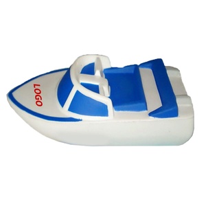 Balle anti-stress en mousse PU en forme de bateau rapide avec logo personnalisé - Product Image 1