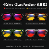 Lunettes anti-lumière bleue en acétate OEM UV400, montures optiques pour ordinateur, vente en gros, blocage de la lumière bleue personnalisé