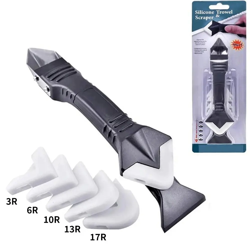 Useful 3 In 1 Plastic Multifunctional Silicone Remover Grouting Tool Kit Finishing Sealant Smooth Scraper Caulking Tool