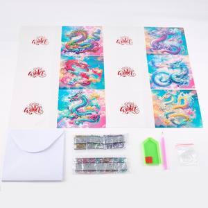 Vente en gros <span class=keywords><strong>de</strong></span> 6 packs <span class=keywords><strong>de</strong></span> kits <span class=keywords><strong>de</strong></span> cartes <span class=keywords><strong>de</strong></span> vœux avec <span class=keywords><strong>peinture</strong></span> au diamant sur le thème des animaux cartes-cadeaux DIY Diamond Art pour adultes - Product Image 3