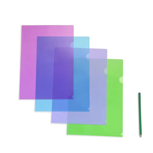 Bán buôn PP nhựa thư mục rõ ràng Túi thư mục tập tin A4 tùy chỉnh PP L hình dạng cho thư mục tập tin cho các trường học - Product Image 1