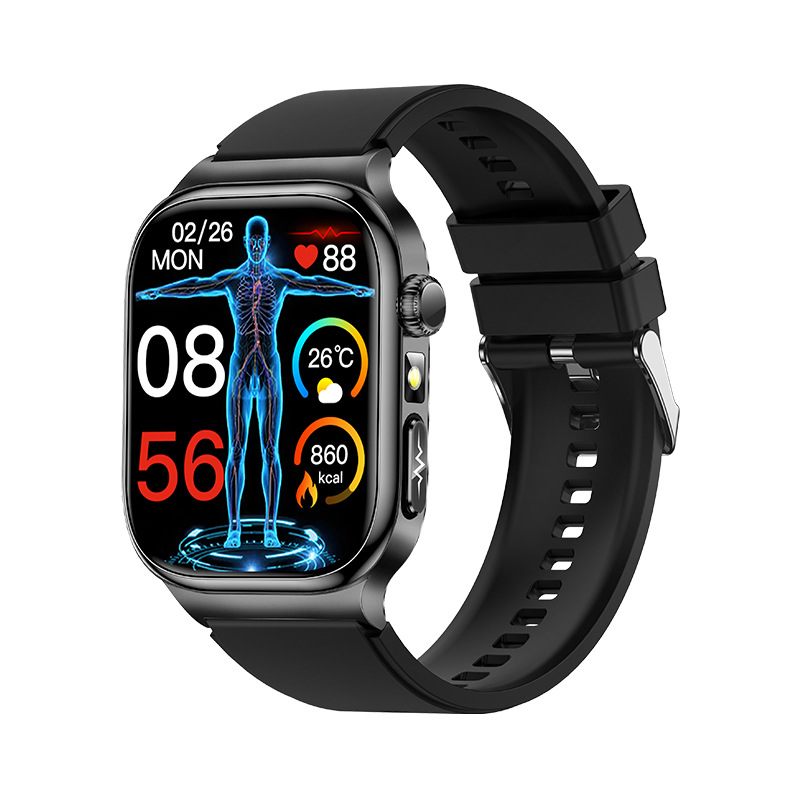 bracelet de montre en silicone noir