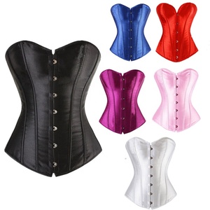 Corsets et Bustiers <span class=keywords><strong>Sexy</strong></span> pour Femmes en Satin, Bustier Brocart à Baleines, Corselet Steampunk Gothique, Fajas, Corsets Amincissants pour la Taille, Hauts Corsets - Product Image 2