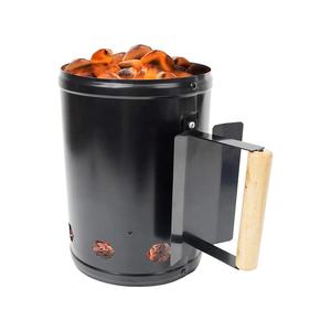 Allumeur de barbecue à charbon avec poignée <span class=keywords><strong>en</strong></span> <span class=keywords><strong>bois</strong></span>, accessoire de barbecue portable, allumeur de cheminée à charbon, allumeur de charbon - Product Image 2