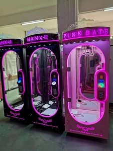 เครื่องเกมคีบตุ๊กตาหยอดเหรียญในร่ม สีชมพู รุ่นใหม่ พร้อมชุดอุปกรณ์กรรไกรตัดรางวัล - Product Image 4