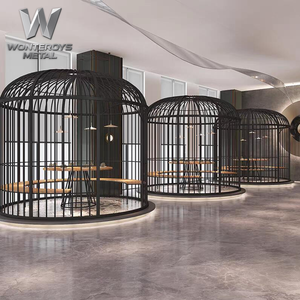 Paravent de séparation en acier inoxydable personnalisable, grande <span class=keywords><strong>cloison</strong></span> métallique pour salon, restaurant, café, hôtel, décoration - Product Image 4