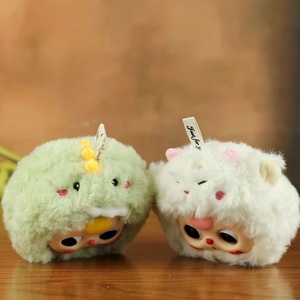 Venta al por mayor lindo y adorable bebé colgantes de felpa, dibujos animados Macaron bebé 3 llaveros colgantes - Product Image 6