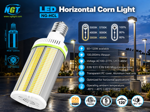หลอดไฟ LED แบบคอร์น 80W 120W E39 100-277VAC สำหรับภายนอกอาคาร ลานจอดรถ ไฟถนน โกดัง ไฟในอาคาร - Product Image 2