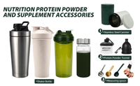 Gobelet shaker en métal réutilisable avec logo personnalisé imprimé, pour compléments nutritionnels, sport, gym, bouteille shaker en acier inoxydable pour protéines