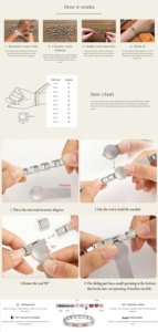 สร้อยข้อมือสแตนเลสสตีลแบบโมดูลาร์สไตล์อิตาลี ขายดีข้ามประเทศ-ขนาด 9 มม. ดีไซน์แบบสองโมดูล สร้อยแบบใหม่ DIY สไตล์ยุโรปอเมริกัน - Product Image 3