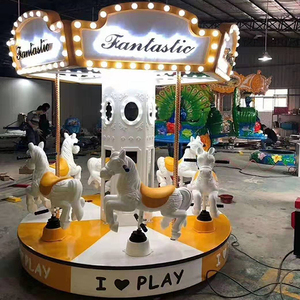 Carrusel de 4 Asientos para Niños, Atracciones para Parques de Diversiones al Aire Libre, Mini Carrusel Caballo Tiovivo en Venta - Product Image 2